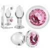 Medium Pink Gem Glass Plug – Plug Anale En Verre Avec Bijou Rose – Adam & Eve
