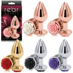 Medium Rose – Rear Assets – Plug Anale Orné D’une Rose – NS Novelties