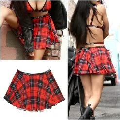 Mini-Jupe Carreautée – FA804 – Vibes Fantasy Lingerie