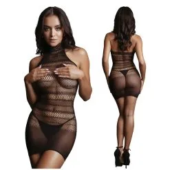 Mini-Robe En Filet A Col Haut – 012 – Le Désir