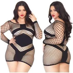 Mini Robe En Filet De Diamant – 86593Q – Grande Taille – Leg Avenue