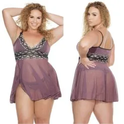 Nuisette Et String – 1448X – Grande Taille – Coquette