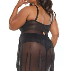 Nuisette Et String – 23101X – Grande Taille – Coquette -Pour couple boutique Nuisette et String 23101X Grande Taille Coquette 2