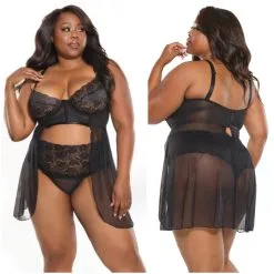 Nuisette Et String – 23101X – Grande Taille – Coquette