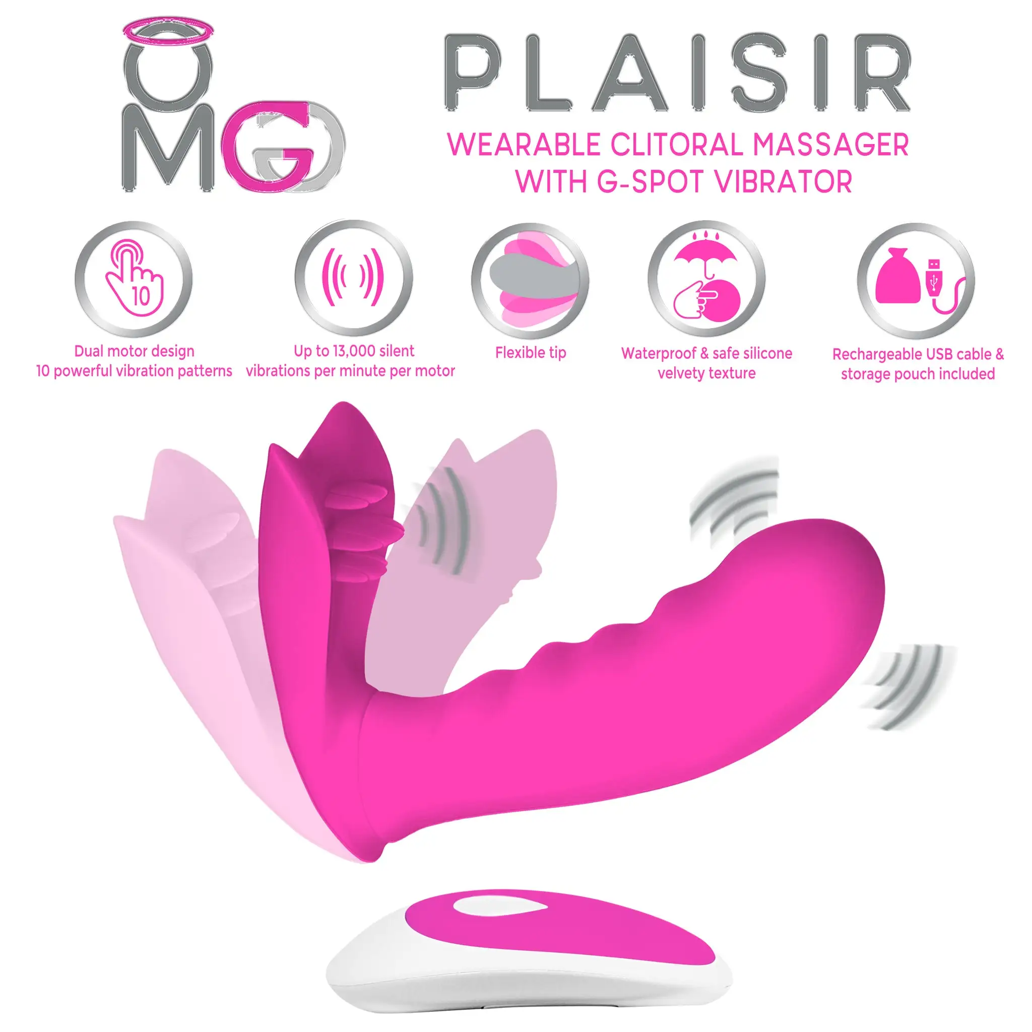 OMG Plaisir – Vibrateur Double Stimulation à Distance – Deeva Toys 2 OMG Plaisir – Vibrateur Double Stimulation à Distance – Deeva Toys – Image 2