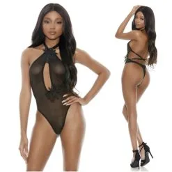 Peek-A-Boo Front Mesh Teddy – Barely Bare