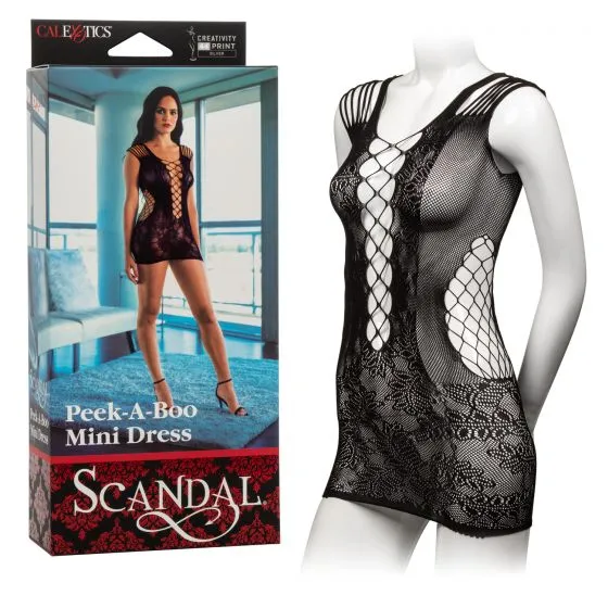 Peek-A-Boo Mini Dress – Mini-Robe – Scandal 1 Peek-A-Boo Mini Dress – Mini-Robe – Scandal