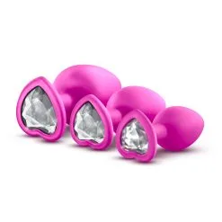 Pink Bling Plugs Training Kit – Luxe – Ensemble De Plug Anale Avec Bijou – Blush -Pour couple boutique Pink Bling Plugs Training Kit Luxe Ensemble de Plug Anale avec Bijou Blush 2