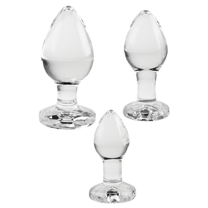 Pink Gem Glass Plug Set – Ensemble De Plugs Anales En Verre Avec Bijou Rose – Adam & Eve 5 Pink Gem Glass Plug Set – Ensemble De Plugs Anales En Verre Avec Bijou Rose – Adam & Eve – Image 5