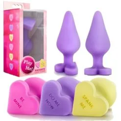 Play With Me – Naughty Candy Heart – Plug Anale Avec Coeur – Blush