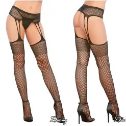 Porte-jaretelles Et Bas Filet – 0232 – Dreamgirl