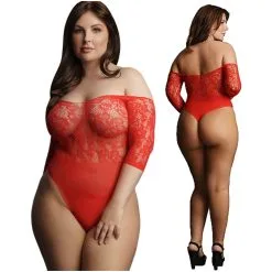 Presents Rhinestone Off Shoulder Body – 005X – Grande Taille – Le Désir
