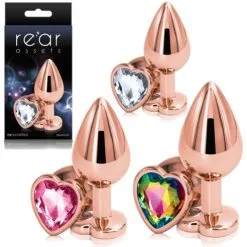 Rear Assets Heart Medium Or Rose – Plug Anale Avec Bijou – Ns Novelties