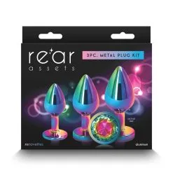 Rear Assets Training Kit Gems – Ensemble De Plugs Anales Ornées D’un Bijou -Pour couple boutique Rear Assets Training Kit Gems Ensemble de Plug Anale Ns Novelties 3