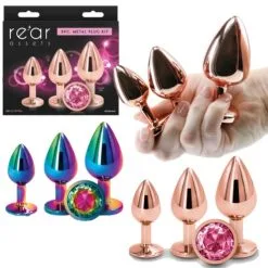 Rear Assets Training Kit Gems – Ensemble De Plugs Anales Ornées D’un Bijou