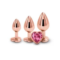 Rear Assets Training Kit Heart – Ensemble De Plugs Anales Ornées D’un Bijou – Ns Novelties -Pour couple boutique Rear Assets Training Kit Heart Ns Novelties 4