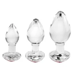 Red Heart Gem Glass Plug Set – Ensemble De Plugs Anales En Verre Avec Bijou En Coeur – Adam & Eve -Pour couple boutique Red Heart Gem Glass Plug Set Ensemble de Plugs Anales en Verre avec Bijou en Coeur Adam Eve 5