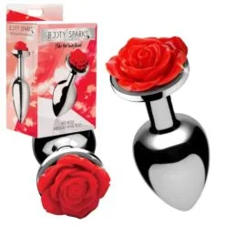 Red Rose – Medium Anal Plug – Plug Anale Avec Bijou – Booty Sparks