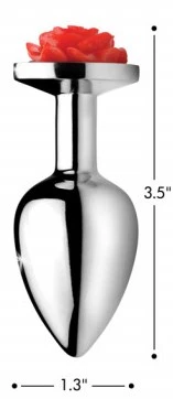 Red Rose – Medium Anal Plug – Plug Anale Avec Bijou – Booty Sparks 3 Red Rose – Medium Anal Plug – Plug Anale Avec Bijou – Booty Sparks – Image 3