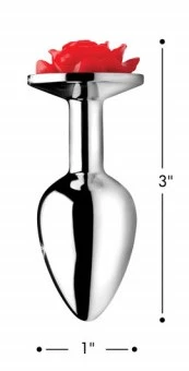 Red Rose – Small Anal Plug – Plug Anale Avec Bijou – Booty Sparks 4 Red Rose – Small Anal Plug – Plug Anale Avec Bijou – Booty Sparks – Image 4