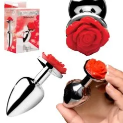 Red Rose – Small Anal Plug – Plug Anale Avec Bijou – Booty Sparks