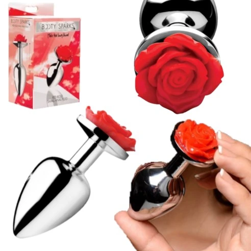 Red Rose – Small Anal Plug – Plug Anale Avec Bijou – Booty Sparks 1 Red Rose – Small Anal Plug – Plug Anale Avec Bijou – Booty Sparks