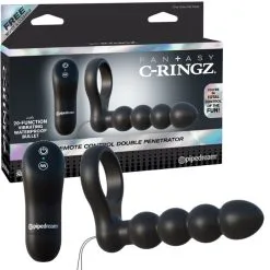 Remote Control Double Penetrator – Anneau Pénétration Double Vibrant – Fantasy C-Ringz