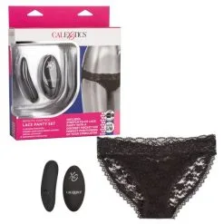 Remote Control Lace Panty Set – Culotte Vibrante à Distance – California Exotics