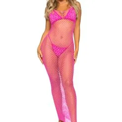 Robe Longue En Filet – 86963 – Leg Avenue -Pour couple boutique Robe Longue en Filet 86963 Leg Avenue 4