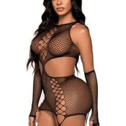 Robe Avec Jarretière Et Gants – 89303 – Leg Avenue -Pour couple boutique Robe avec Jarretiere et Gants 89303 Leg Avenue 3 scaled 2