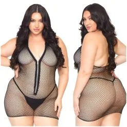 Robe En Filet Avec Zipper – 86086X – Grande Taille – Leg Avenue