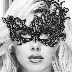 Royal – Black Lace Mask – Black & White – Masque – Ouch!