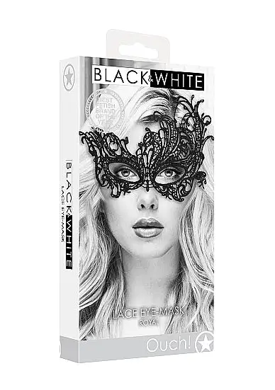 Royal – Black Lace Mask – Black & White – Masque – Ouch! 3 Royal – Black Lace Mask – Black & White – Masque – Ouch! – Image 3