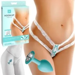 S-L – Crotchless Secret Gem – Culotte Avec Plug Anale – Hook Up Panties