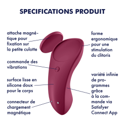 Sexy Secret – Panty Vibrator – Vibrateur Pour Culotte Avec App – Satisfyer -Pour couple boutique Sexy Secret Panty Vibrator Culotte Vibrante avec App Satisfyer 3