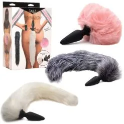 Silicone Anal Plug & 3 Interchangeable Tails – Ensemble Plug Anale Avec Queue – Tailz Snap-On!