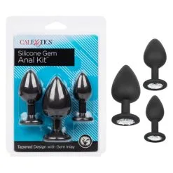 Silicone Gems Anal Kit – Ensemble De Plugs Anales Avec Bijoux – California Exotics