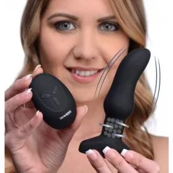 Slim M Curved Rimming Plug With Remote – Rimmers – Plug Anale Rechargeable – Xr BRands -Pour couple boutique Slim M Curved Rimming Plug with Remote Rimmers Plug Anale Rechargeable Xr BRands 1