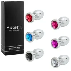 Small Stainless Steel – Anal Luxure – Plug Anale Avec Bijou – Adore U