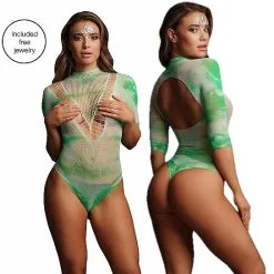 Teddy Avec Manches Courtes Avec Bijou Facial – 003 – Bliss – Le Désir