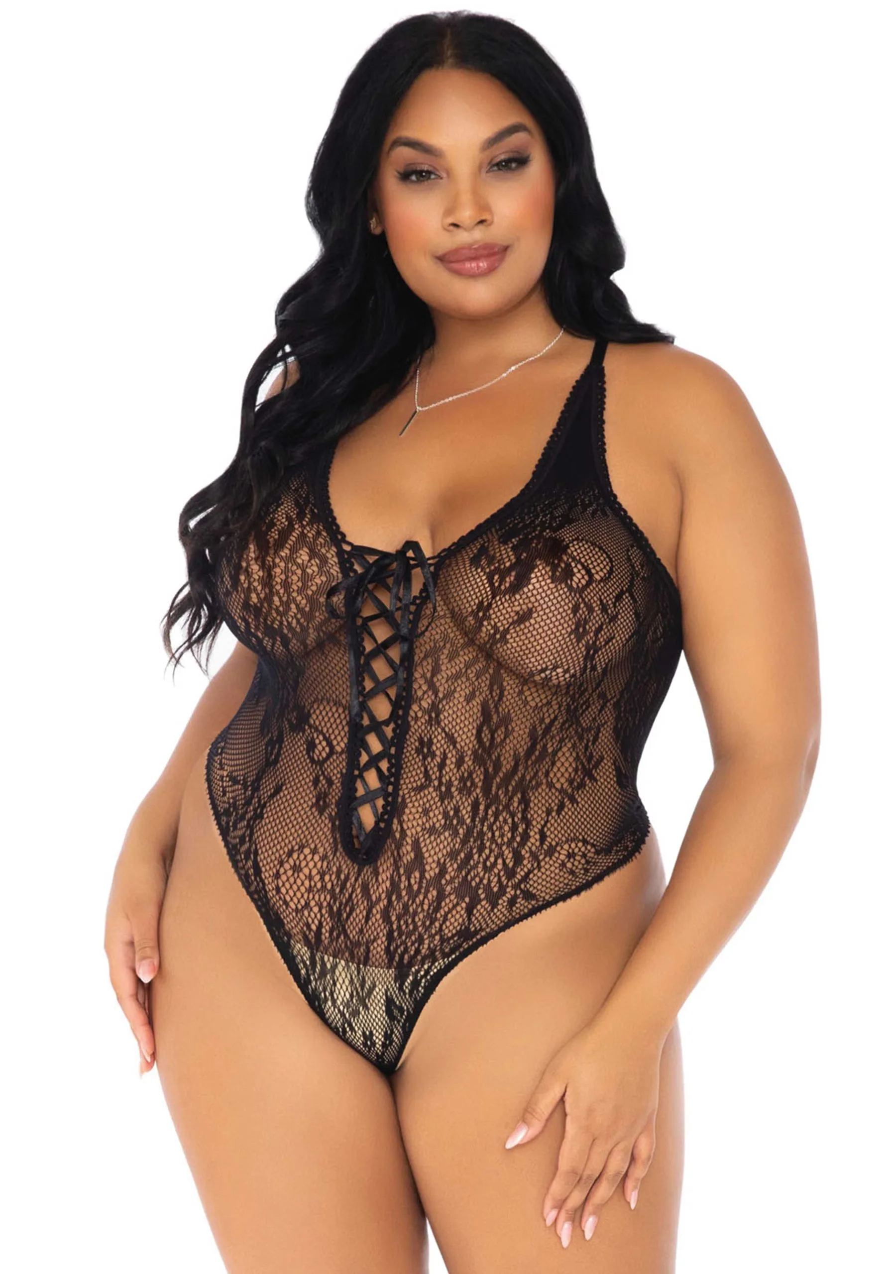 Teddy En Dentelle Florale – 89248X – Grande Taille – Leg Avenue 2 Teddy En Dentelle Florale – 89248X – Grande Taille – Leg Avenue – Image 2