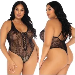 Teddy En Dentelle Florale – 89248X – Grande Taille – Leg Avenue