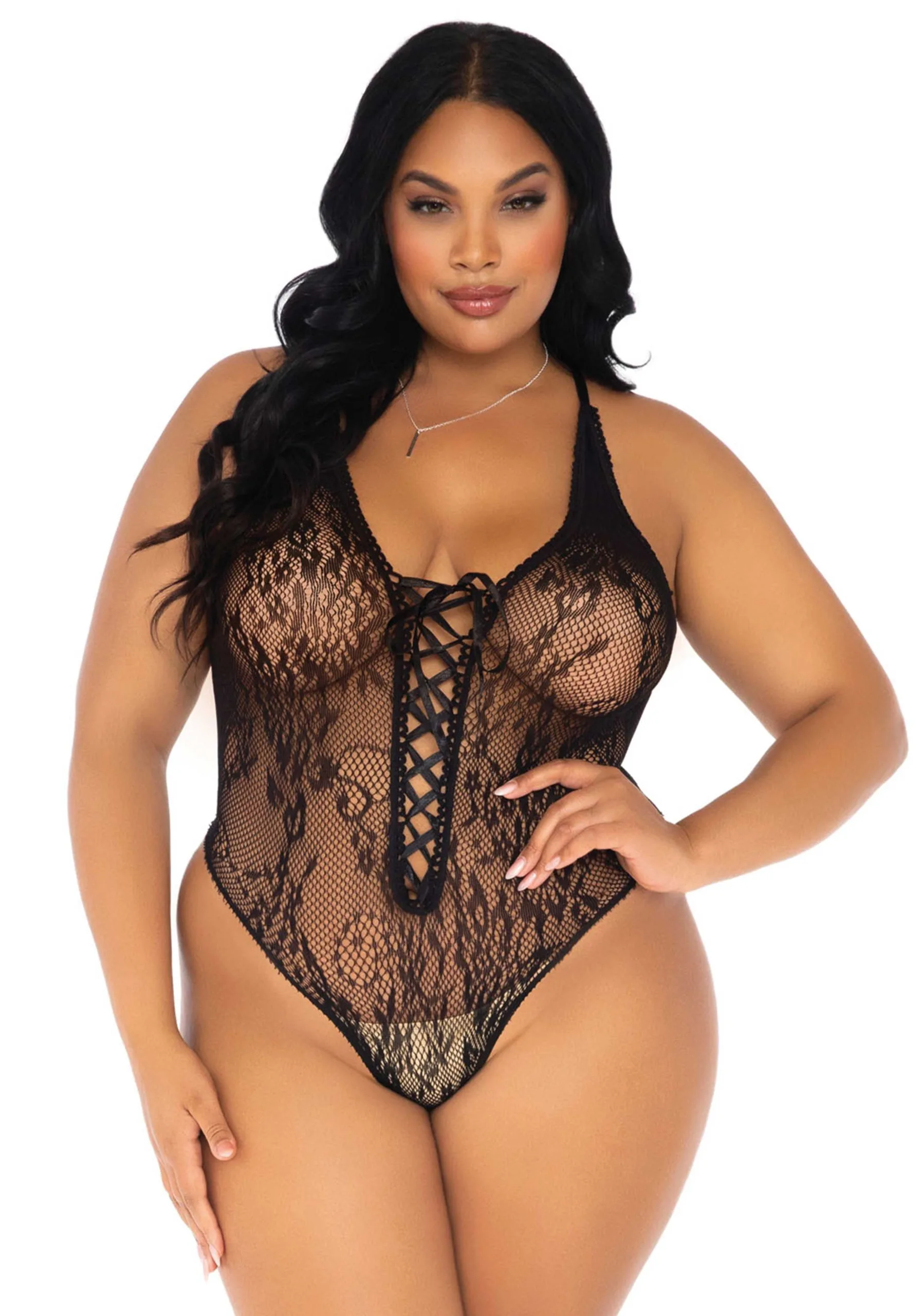 Teddy En Dentelle Florale – 89248X – Grande Taille – Leg Avenue 4 Teddy En Dentelle Florale – 89248X – Grande Taille – Leg Avenue – Image 4