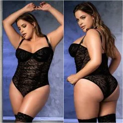 Mapalé Teddy En Dentelle Froncé – 8635X – Grande Taille – Mapalé