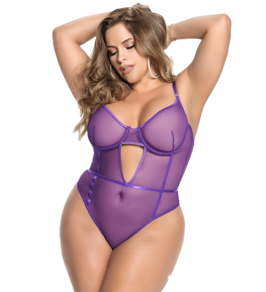 Mapalé Teddy En Mesh – 8669X – Grande Taille – Mapalé 2 Mapalé Teddy En Mesh – 8669X – Grande Taille – Mapalé – Image 2