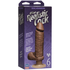 The Realistic Cock Vibrating 6 – Vibrateur Réaliste – Doc Jonhson -Pour couple boutique The Realistic Cock Vibrating 6 Vac U Lock Doc Jonhson Brun 2