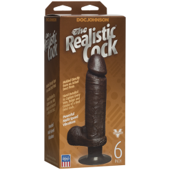 The Realistic Cock Vibrating 6 – Vibrateur Réaliste – Doc Jonhson -Pour couple boutique The Realistic Cock Vibrating 6 Vac U Lock Doc Jonhson Noir 1