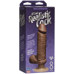 The Realistic Cock Vibrating 8 – Vibrateur Réaliste – Doc Jonhson -Pour couple boutique The Realistic Cock Vibrating 8 Vac U Lock Doc Jonhson Brun 2