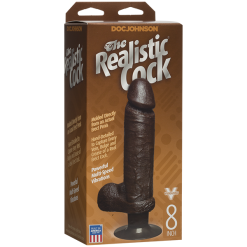 The Realistic Cock Vibrating 8 – Vibrateur Réaliste – Doc Jonhson -Pour couple boutique The Realistic Cock Vibrating 8 Vac U Lock Doc Jonhson Noir