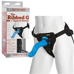 The Ribbed G With Supreme Harness – Harnais Vac-U-Lock – Doc Jonhson